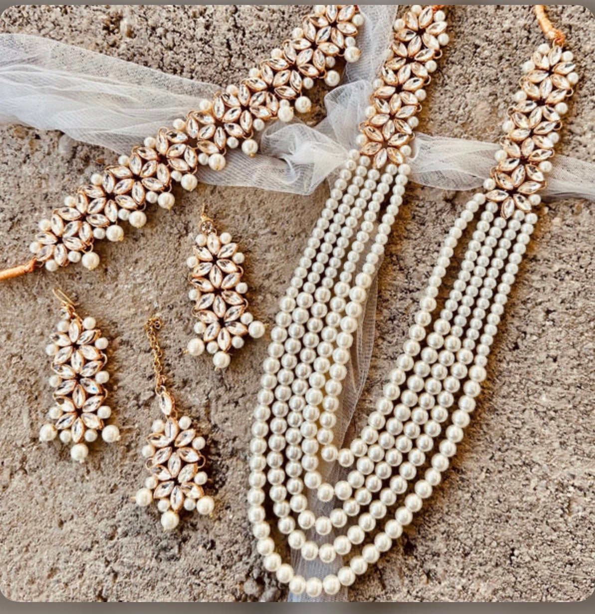 Royal Pearl & Kundan Bridal Jewelry Set