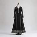 Pakistani Long Sleeve Midnight Black Embroidered Anarkali 3-Piece