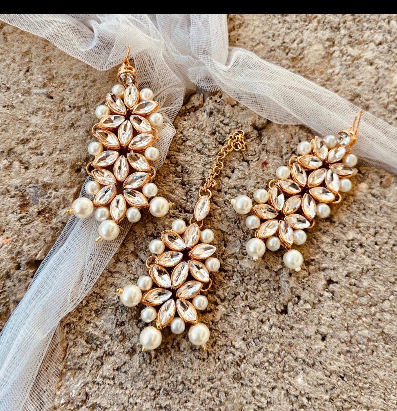 Royal Pearl & Kundan Bridal Jewelry Set